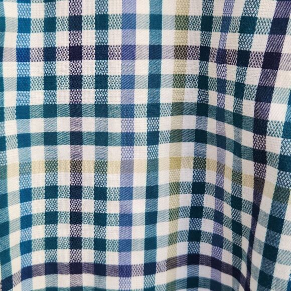 5/$15 Haggar Clothing Stretch men's XXL plaid button down business casual shirt - Picture 4 of 5